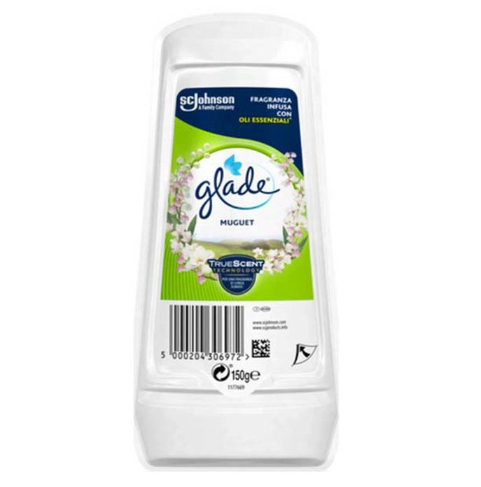 Glade Gel osveživač vazduha Muguet 150 g u plastičnom pakovanju za dugotrajnu svežinu prostora